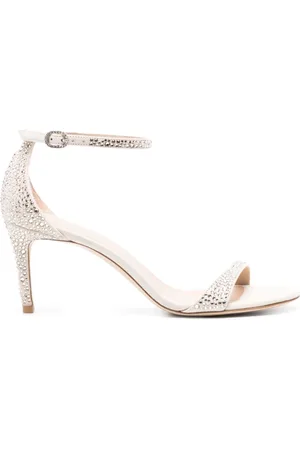 Stuart Weitzman High Heel Sandals, female, , Size: 10 US Nudist Shine 75 Sandal