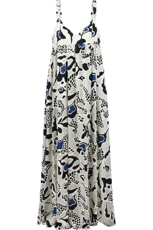 ULLA JOHNSON Gowns, female, , Size: XS Abstract Print Sweetheart Neckline Gown