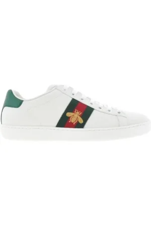 Gucci Sneakers, female, , Size: 9 1/2 US Embroidered Bee Low-Top Sneakers