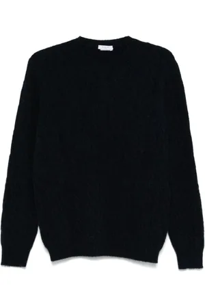 Boglioli Round-neck Knitwear, male, , Size: 2XL Cable Knit Sweater