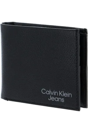 Calvin Klein Wallets & Cardholders, male, , Size: ONE SIZE Leather Bifold Wallet with Coin