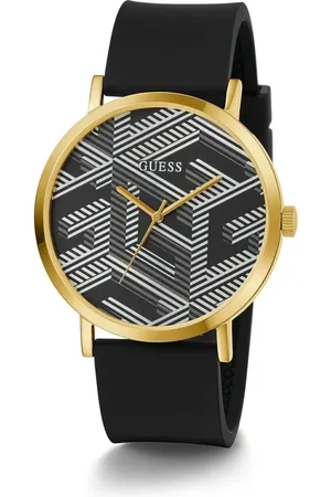Guess Watches, male, , Size: ONE SIZE Bossed Silicone Watch