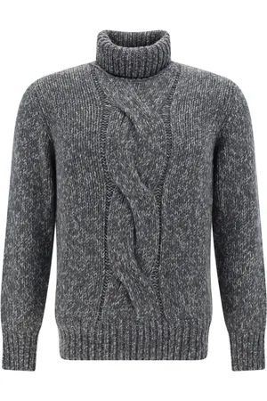 Brunello Cucinelli Cashmere Knitwear, male, , Size: S High Neck Cashmere Sweater
