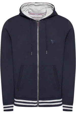 Guess Zip-throughs, male, , Size: XS Zip-Up Sweatshirt with Grey Zipper