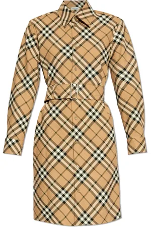Burberry Shirt Dresses, female, , Size: M Check Pattern Dress