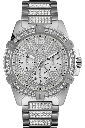 Guess Watches, male, , Size: ONE SIZE Stainless Steel Frontier Watch