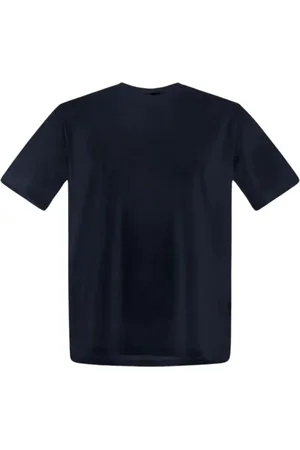 HERNO T-Shirts, male, , Size: XL Stretch Cotton T-Shirt Crew Neck Short Sleeves