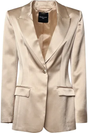 Guess Blazers, female, , Size: XL Single-Breasted Blazer with Pockets