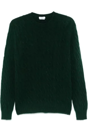 Boglioli Round-neck Knitwear, male, , Size: XL Cable Knit Sweater