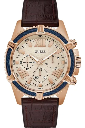 Guess Watches, male, , Size: ONE SIZE Leather Watch Band