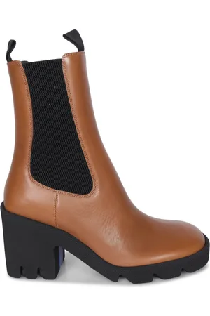 Burberry Heeled Boots, female, , Size: 8 US Round-Toe Heeled Ankle Boots