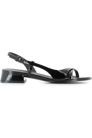 ROBERTO DEL CARLO Flat Sandals, female, , Size: 6 US Leather Crossed Strap Sandal