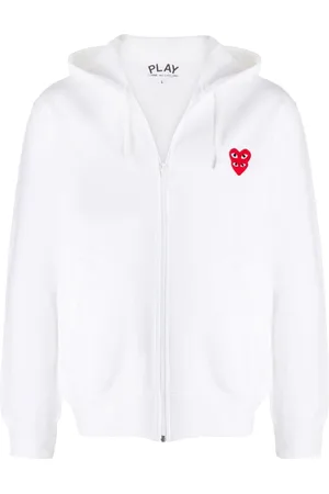 Comme des Garçons Zip-throughs, male, , Size: 2XL Zip-Up Double Heart Hoodie
