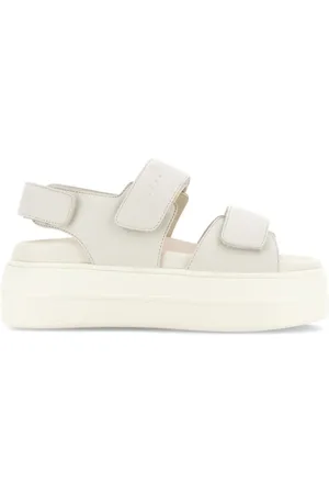 Hogan Flat Sandals, female, , Size: 8 US Leather Strapped Sandals