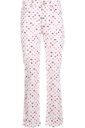 Chiara Ferragni Straight Trousers, female, , Size: W26 Gothic Denim