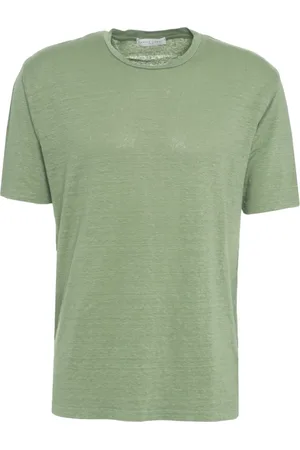 Daniele Fiesoli T-Shirts, male, , Size: XL Linen T-Shirt Crew Neck Short Sleeves