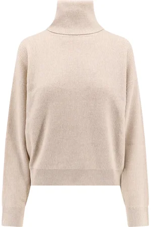 Brunello Cucinelli Turtlenecks, female, , Size: M Cashmere Silk Turtleneck Sweater