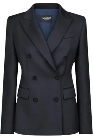 Dondup Blazers, female, , Size: M Double-Breasted Blazer with Peak Lapels