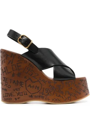 Chloé Wedges, female, , Size: 9 US Maxime 130mm Wedge Sandals
