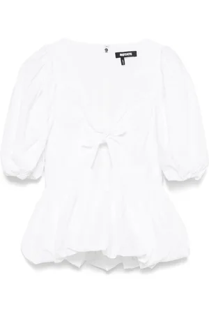 ROTATE Blouses, female, , Size: M V-Neck Puff Sleeve Shirt
