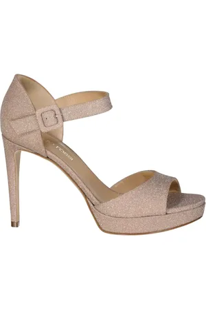 Sergio Rossi High Heel Sandals, female, , Size: 5 1/2 US Glitter Sandals with Leather Sole