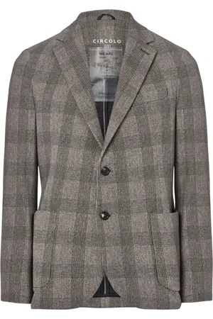 Circolo Blazers, male, , Size: 2XL Checked Beige Americana Jacket