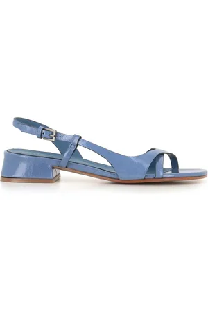 ROBERTO DEL CARLO High Heel Sandals, female, , Size: 10 US Patent Leather Crossed Strap Sandals