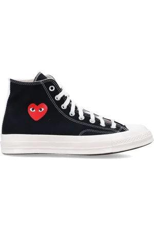 Comme des Garçons Sneakers, female, , Size: 11 US Heart Print Hi-Top Sneakers