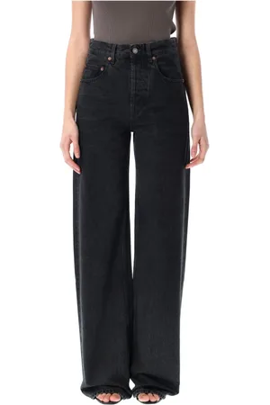 Saint Laurent Loose-fit Jeans, female, , Size: W28 High-Waisted Black Baggy Jeans
