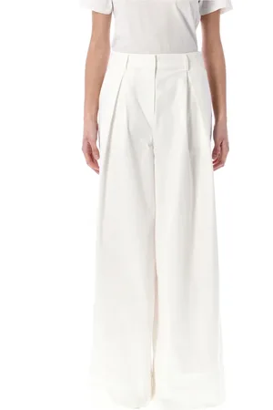 THE GARMENT Wide Trousers, female, , Size: XS Cream Wide Leg Pleated Trousers