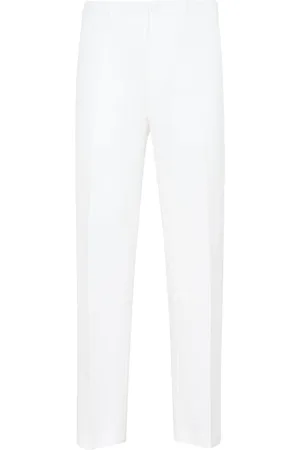 Dior Slim-fit Trousers, male, , Size: XL Ivory Slim-Fit Ankle Pants