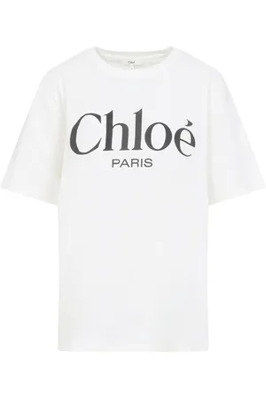 Chloé T-Shirts, female, , Size: XS Logo Cotton T-shirt
