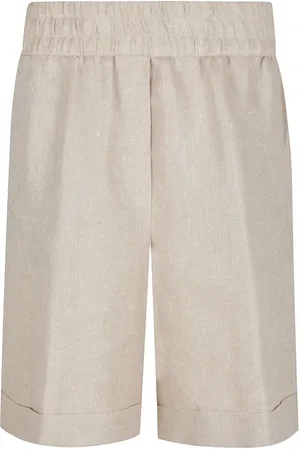 PESERICO SIGN Casual Shorts, female, , Size: 2XS Elegant Linen Blend Trousers