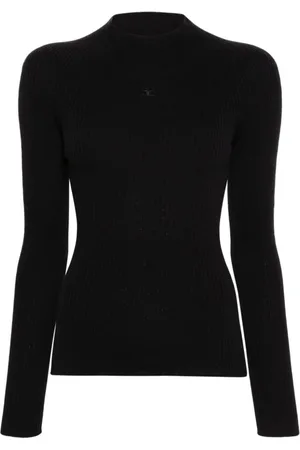 Courrèges Turtlenecks, female, , Size: L Solar Sweater Ribbed Knit