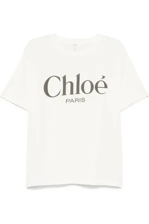 Chloé T-Shirts, female, , Size: M Oversize T-shirt with Logo Print