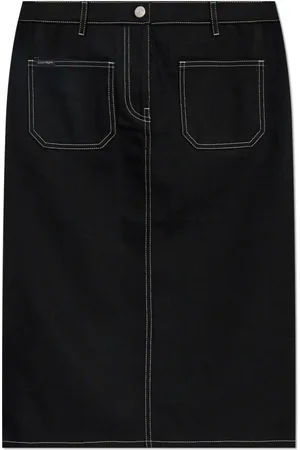 Courrèges Denim Skirts, female, , Size: W26 Midi Skirt with Pockets