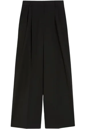 Max Mara Wide Trousers, female, , Size: 2XS Wide Leg Wool Blend Trousers