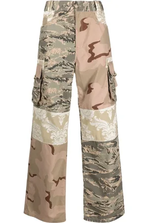 Marine Serre Straight Trousers, male, , Size: S Cargo Trousers