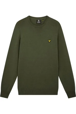 Lyle & Scott Round-neck Knitwear, male, , Size: 2XL Cotton Merino Crew Neck Jumper