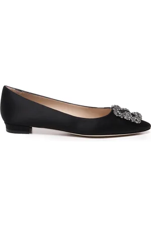 Manolo Blahnik Ballerinas, female, , Size: 7 US Satin Ballerinas