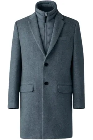 Mackage Single-Breasted Coats, male, , Size: XS 3-in-1 Wool Coat with Removable Down Liner