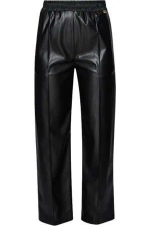 Liu Jo Straight Trousers, female, , Size: 2XS Eco-Leather Palazzo Trousers
