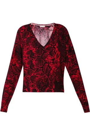Liu Jo V-neck Knitwear, female, , Size: L Leopard Print V-neck Knitwear