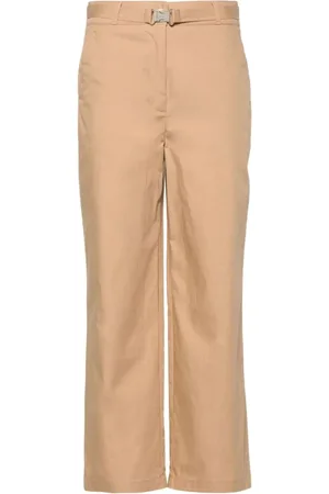 Liu Jo Wide Trousers, female, , Size: XS Straight Cotton Pants With Belt