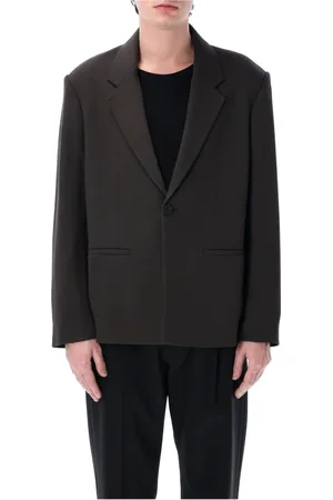 STUDIO NICHOLSON Blazers, male, , Size: L Seth Wool Blend Blazer Oil Grey
