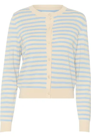Part Two Cardigans, female, , Size: M Soft Chambray Stripe Cardigan