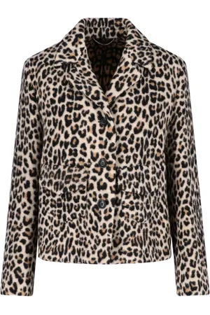 ERMANNO SCERVINO Blazers, female, , Size: M leopard-print single-breasted blazer