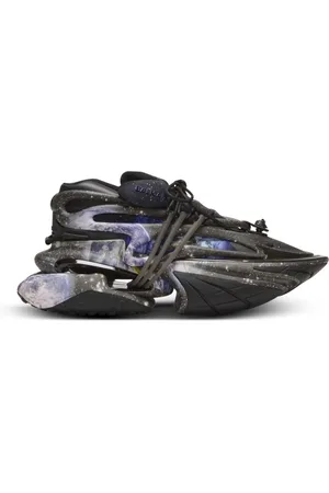 Balmain Sneakers, male, , Size: 8 US Unicorn Low trainers with Earth and Stars print