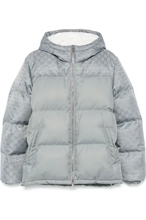 Gucci Winter Jackets, male, , Size: XL Clear Zip Coat Elasticated Hood