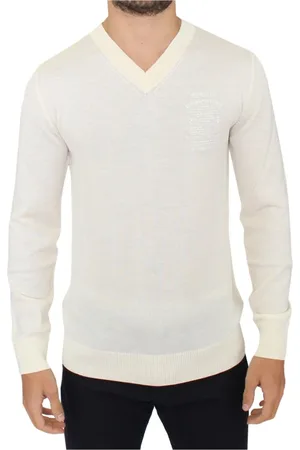 ERMANNO SCERVINO V-neck Knitwear, male, , Size: S V-Neck Wool Blend Pullover